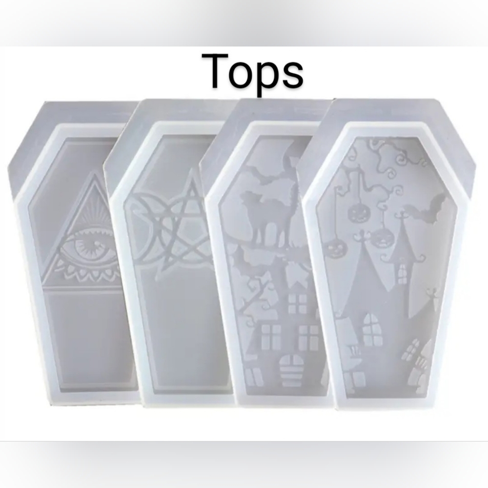 Coffin-Shaped Silicone Molds For Resin - Craft  Arts with Gothic Designs - Picture 2 of 3